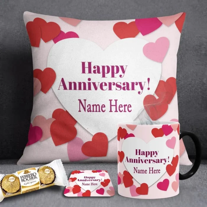 Happy Anniversary Cushion and Mug