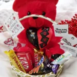 Teddy Bear With Chocolate Basket